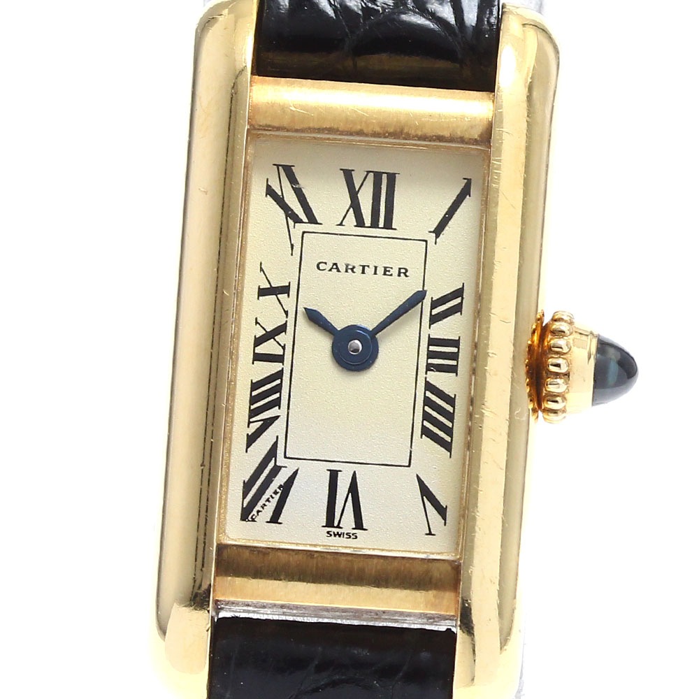 ベルト訳あり カルティエ CARTIER W1501756 タンクアロンジェ SM K18YG クォーツ レディース _902618【中古】