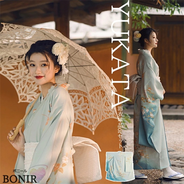 浴衣 セット レディース 着物 YUKATA 作り帯 浴衣セット 桜柄 浴衣 帯 浴衣セット 寝巻き 部屋着 花火大会 夏祭りお出かけ 高品質 卒業式 盆踊り 女性用 女性浴衣 ゆかた 10代 20代