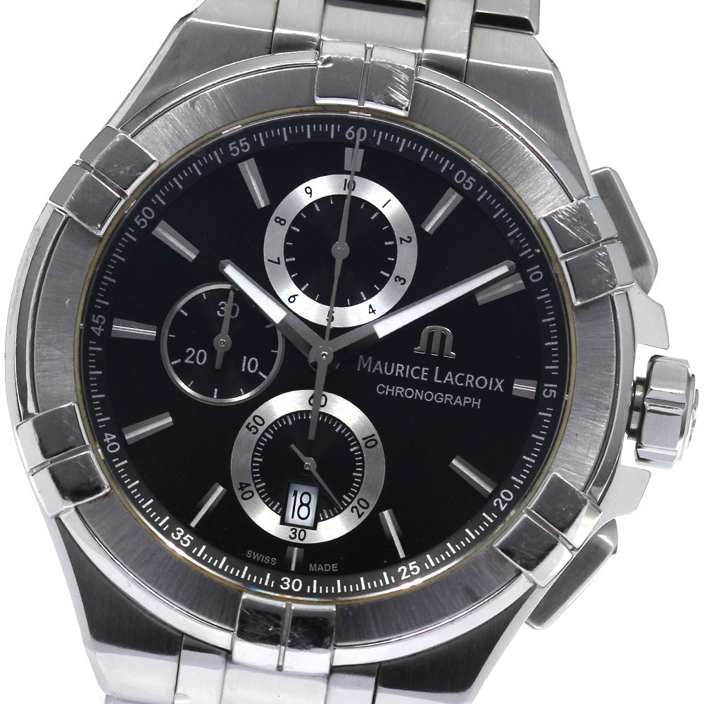訳あり モーリスラクロア MAURICE LACROIX AI1018 アイコン クロノグラフ クォーツ メンズ _793422【中古】
