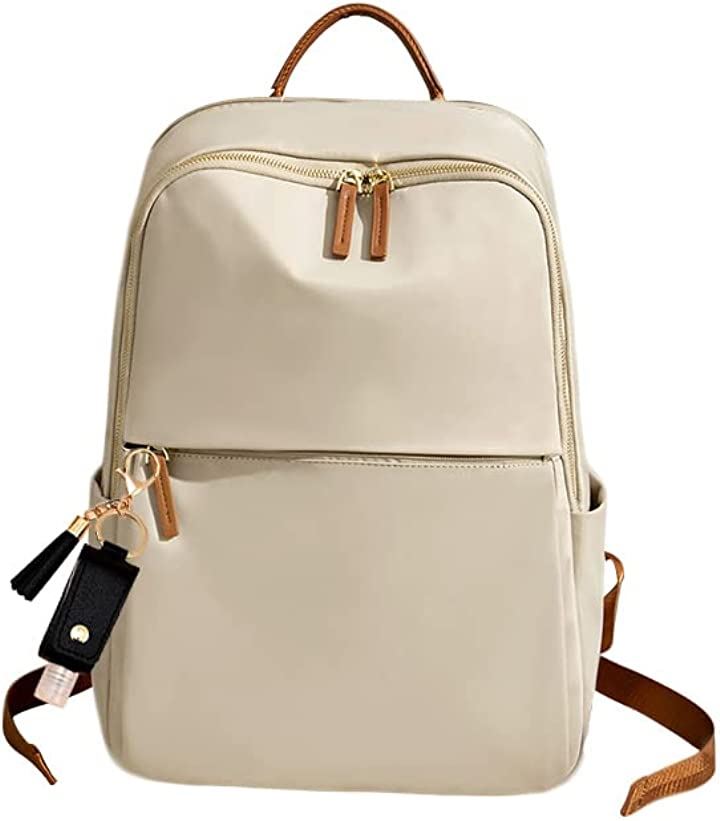 PCリュック PCバッグ PCバック レディース ビジネスリュック ビジネスバッグ PC収納 パソコンリュック リュックサック きれいめ(ベージュ(Lサイズ))