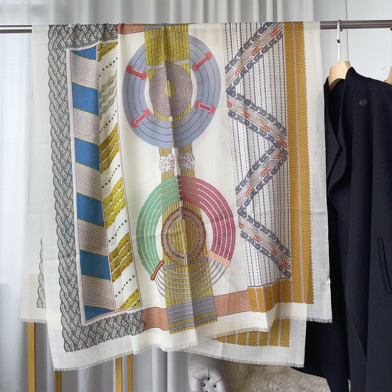 ヨーロッパ・アフリカファッションシリーズ気質大スカーフデジタルプリントスカーフカシミヤストール軽量贅沢ストールスカーフ