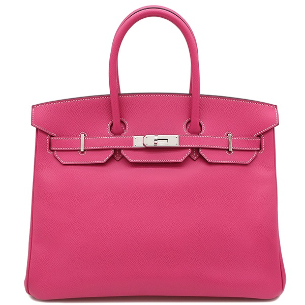 エルメス HERMES ハンドバッグ キャンディ バーキン 35 ヴォーエプソン ローズディリアン×ルビー シルバー金具 バイカラー P刻印【中古】