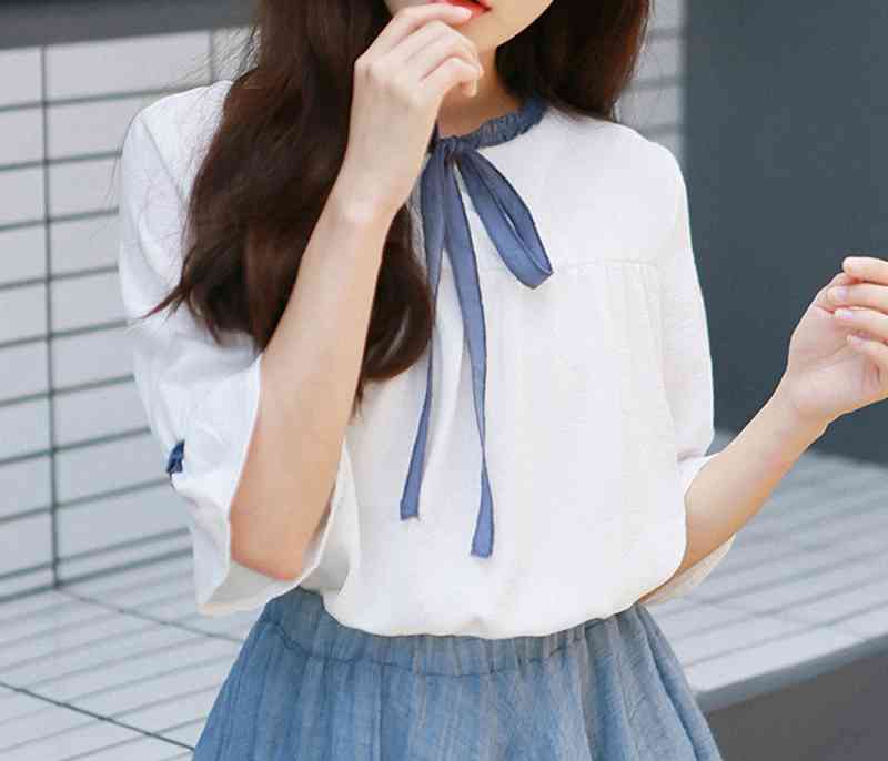 ブラウス レディース 薄手 シフォン 50代 安い オフィス リボン シャツ スーツ カットソー フリル きれいめ 白 おしゃれ 半袖 フォーマル 春 大きいサイズ 涼しい 夏 人気 ブランド Tシャ