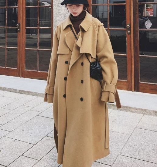 レディース コート アウター 上着 ウール ロング 長袖 襟付き 角襟 ベルト ウエストマーク 異国風 切り替えデザイン 厚手 かわいい 大人可愛い きれいめ シンプル カジュアル 上品 おしゃれ 11,080円