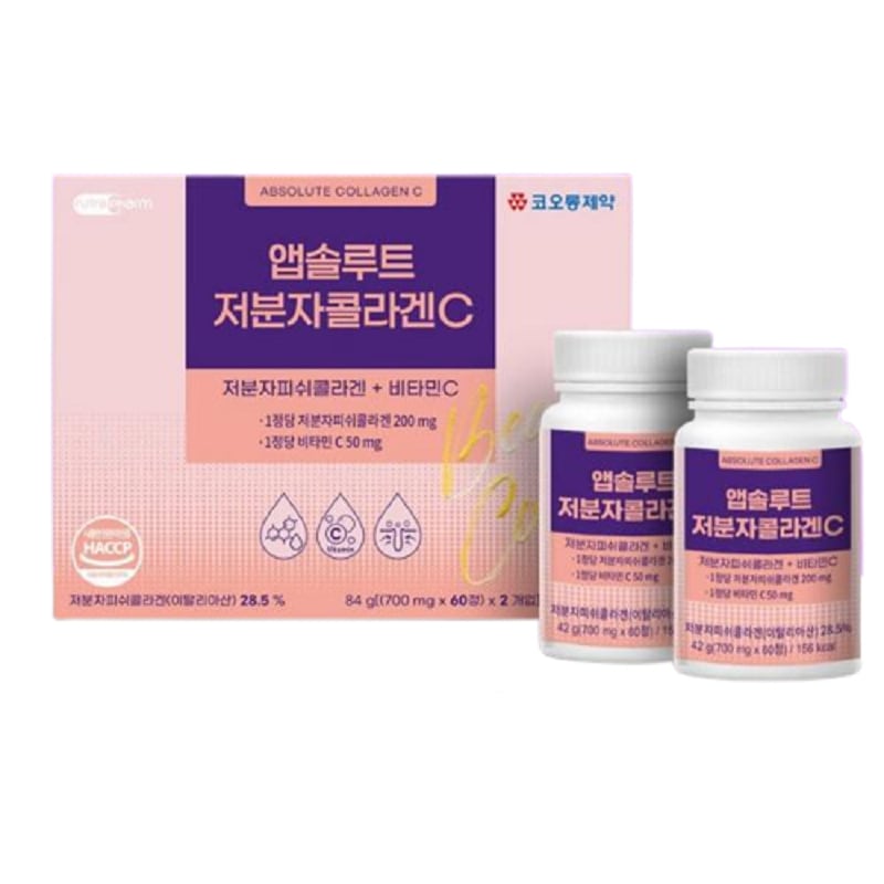 韓国 健康食品 - アブソリュート 低分子フィッシュコラーゲンC 120錠 エステティシャン 排便活動 -KFOOD