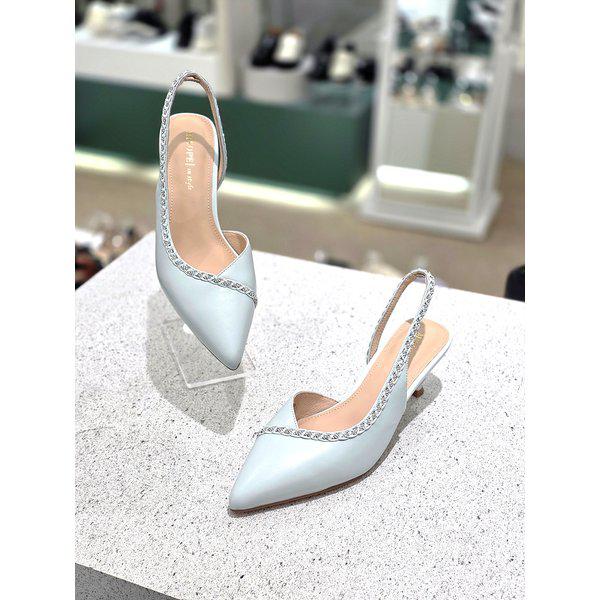 [坡州店] [] 女性グリッターラインバックオープンヒール 712612006 5cm [3color]