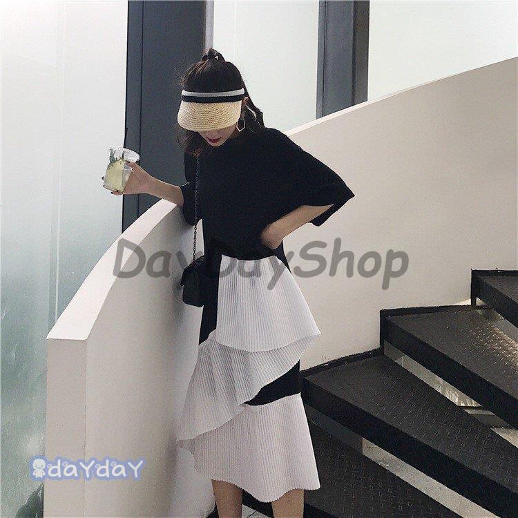 ワンピース レディース 40代 きれいめワンピース 夏 ロングワンピース オシャレ Ｔシャツ 半袖 不規則 切り替え 通勤 フレア