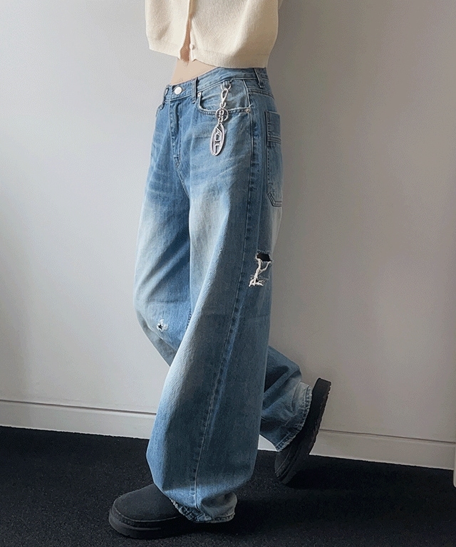 キーホルダー ビンテージデニムジン