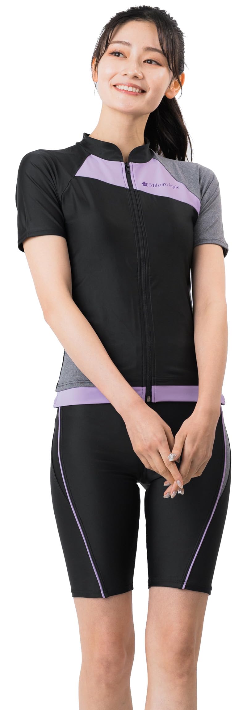 [mihoro style] ミホロスタイル フィットネス水着 袖付きセパレート レディース Palette パレット 343-099 5,695円