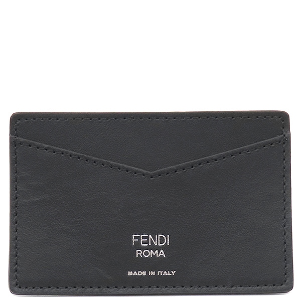 フェンディ FENDI カードケース ズッカ カードホルダー レザー ブラウン 茶 カード入れ パスケース 7AR911 【箱】【中古】