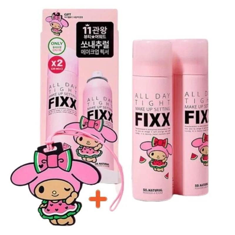[25SS/新作](+ラゲージタグ贈呈)(1+1)オールデイ タイトメイクアップセッティングフィクサー 120ml+120ml ダブル企画 #タンニング マイメロディ #sanrio