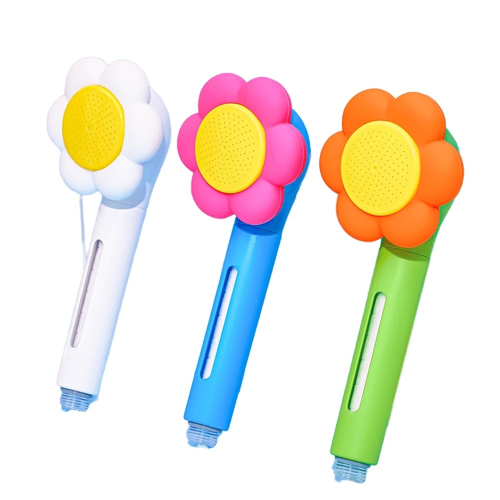 [ウィグルウィグル] 旅行用 浄水 シリコン ブルーミング フィルター シャワー - Orange & Green