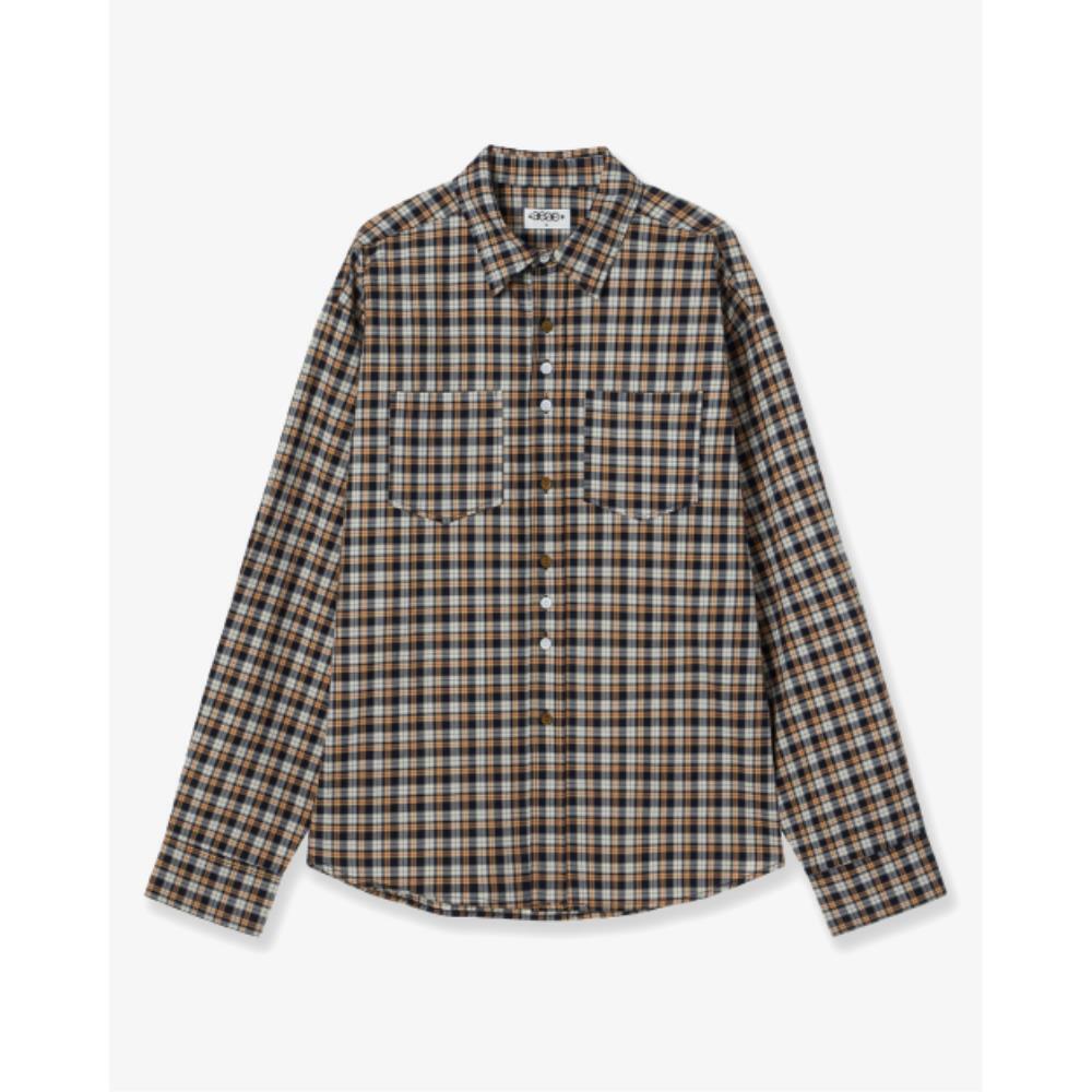AEAE BUTTON CHECK SHIRTS NAVY AE45SWST001NVY