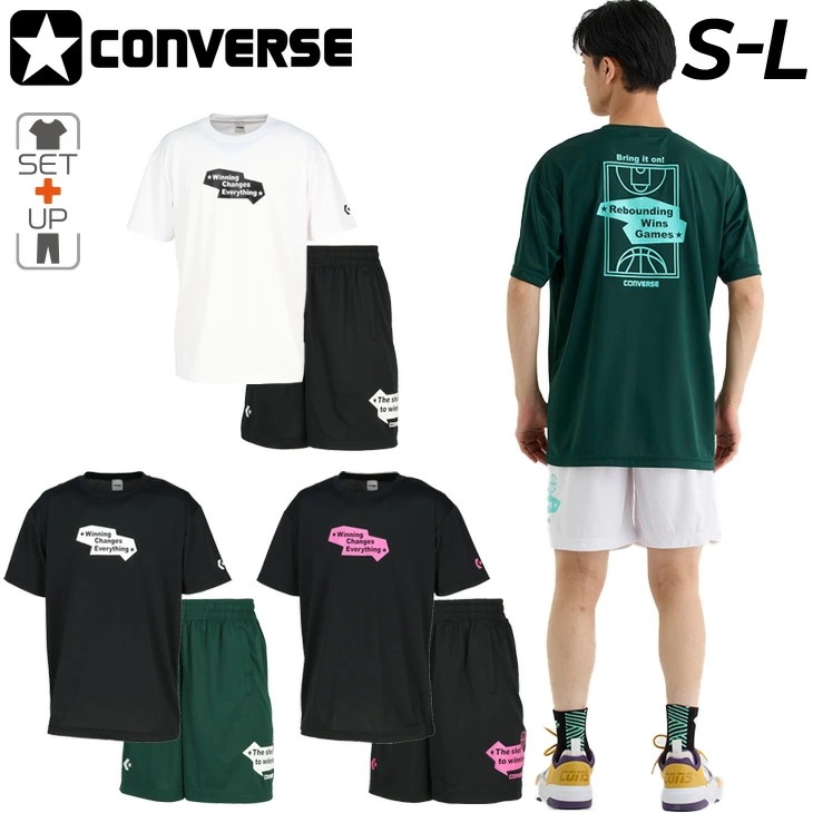 半袖Tシャツ ハーフパンツ メンズ プリントT プラクティスパンツ セットアップバスケットボール スポーツウェア ショートパンツ スポーツTシャツ 練習着/CB252362-CB252862