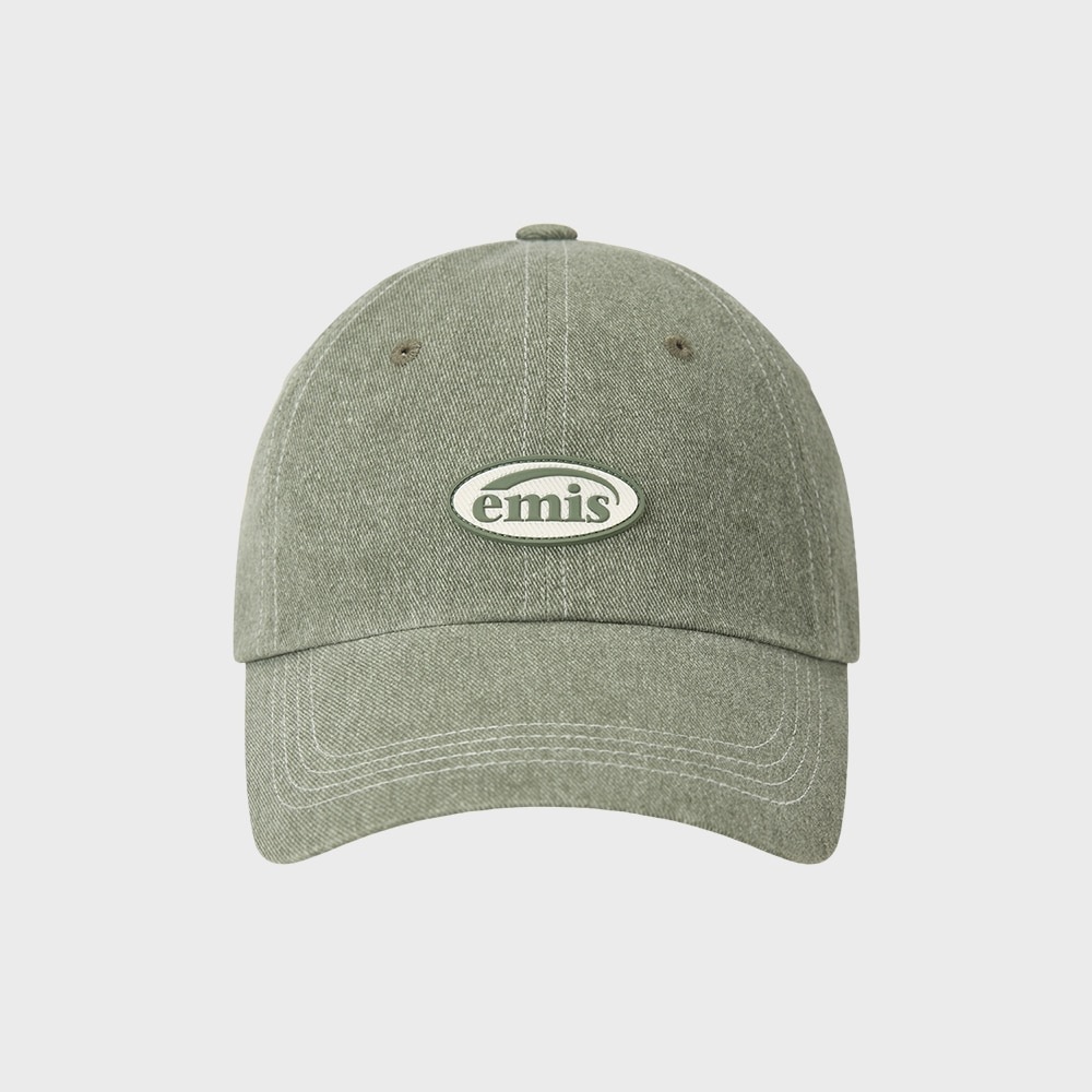 IMIS ミニラバーパッチピグメントボールキャップ-オリーブ