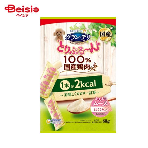 ユニ・チャーム グラン・デリとりぷるーんカロリームースささみ80g×24個 ペット