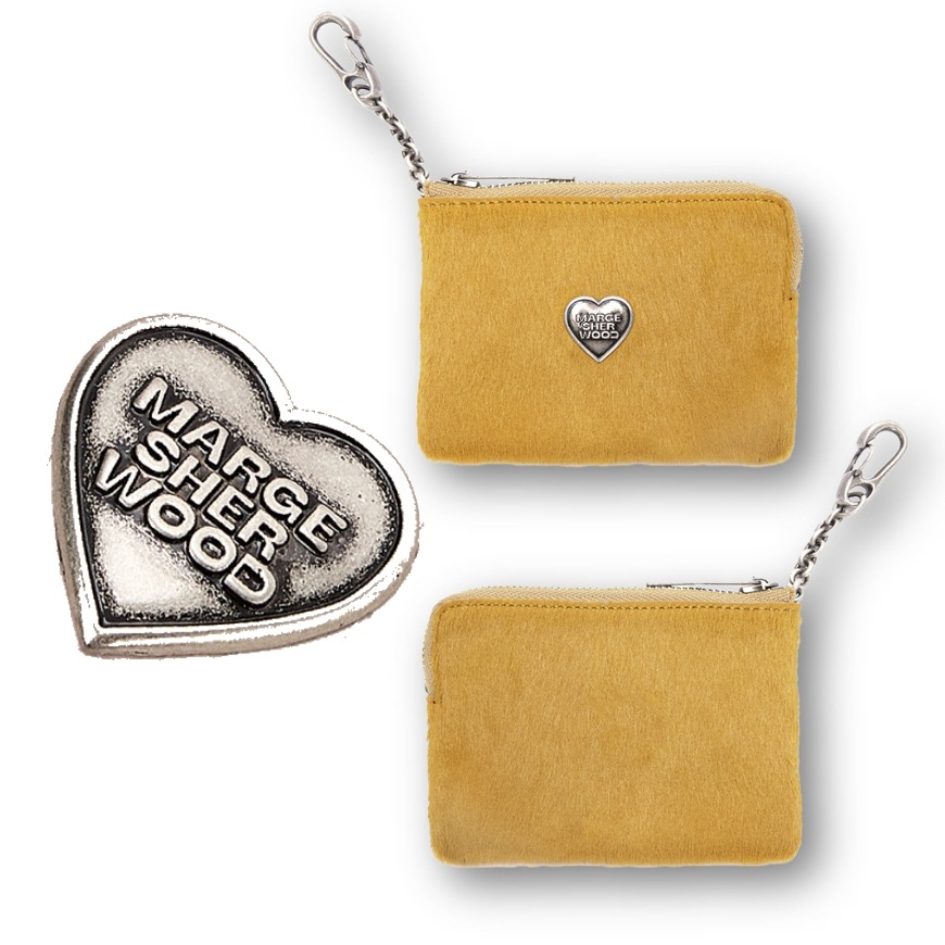 HEART ZIPPER WALLET_SILVER LOGO