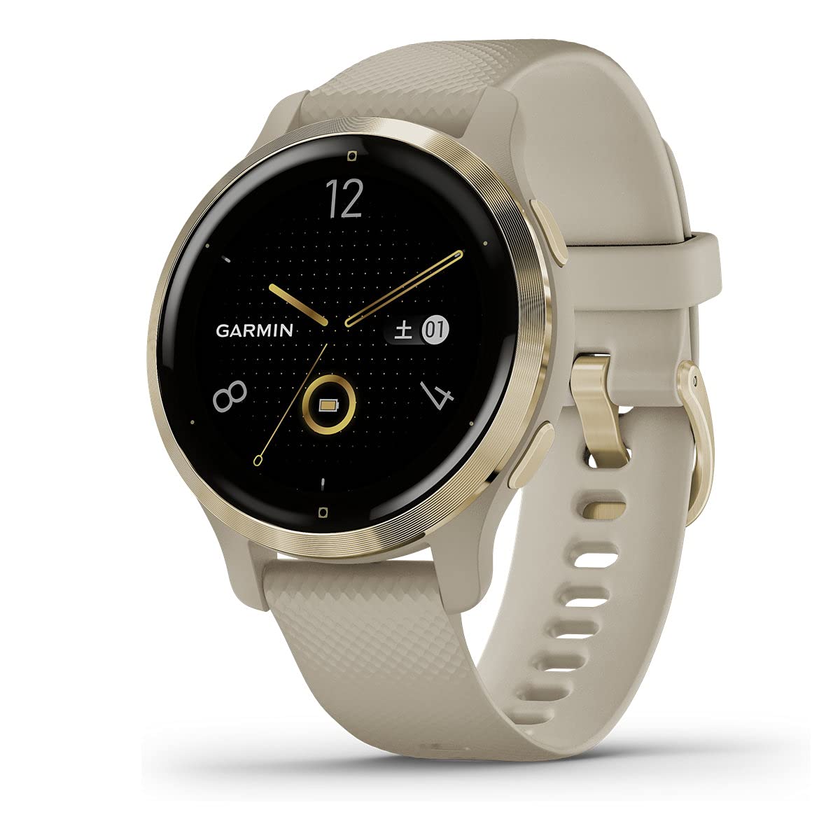 GARMIN(ガーミン) スマートウォッチ GPS Venu 2S Light Sand/Light Gold【日本正規品】 010-02429-61 小 ベージュ