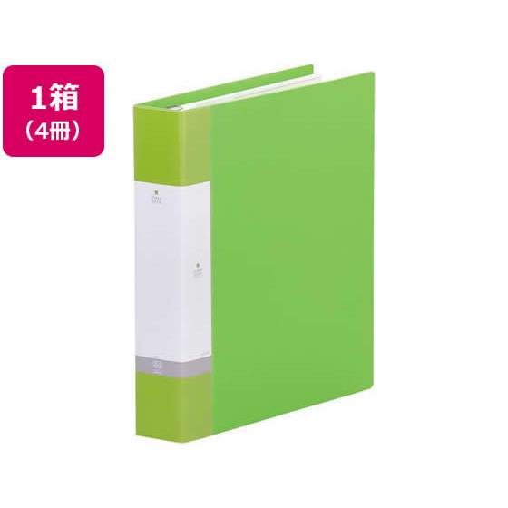 リクエスト クリアーブック差替式A4 30穴 背幅55黄緑4冊 リヒトラブ G3806-6