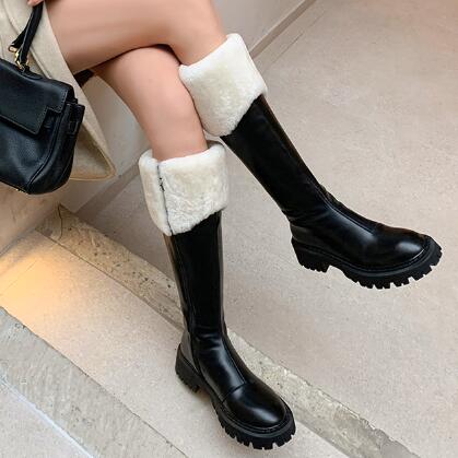 ロングブーツが復活！美脚 ロングブーツ 長靴ブーツ韓国 靴 ブーツ レディース 美脚 大人気 通勤 通学 疲れない痛くない