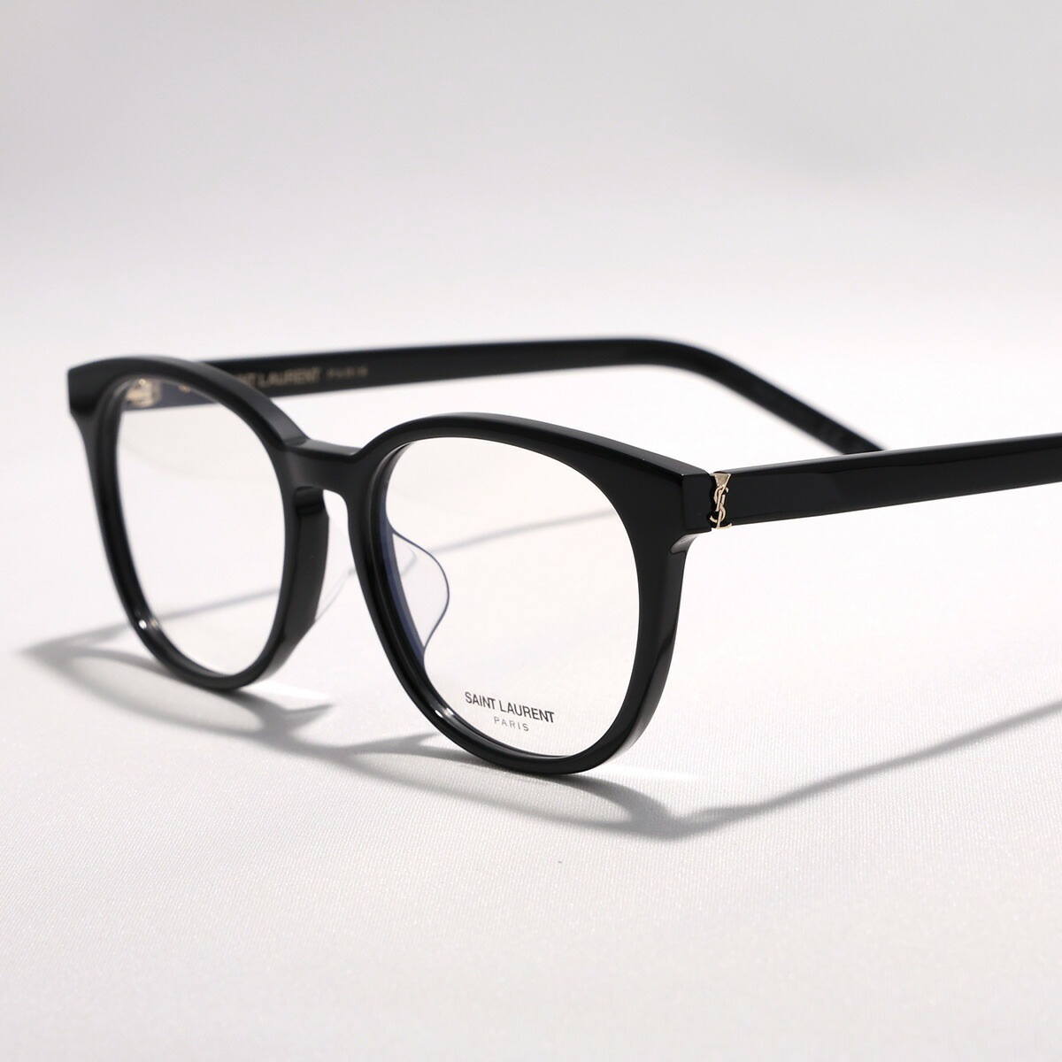 SAINT LAURENT サンローラン メガネ SL M111/F レディース ウェリントン型 セルフレーム フルリム めがね 黒縁メガネ 001/BLACK-BLACK-TRANSARENT 27,093円