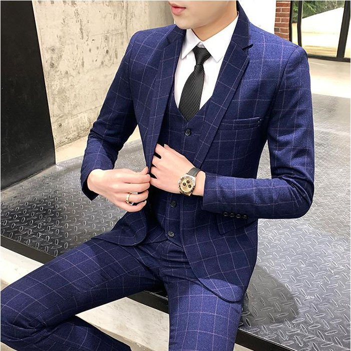 セットアップ メンズ 上下セット カジュアルスーツ 12周年記念イベントが ロングパンツ ベスト テーラードジャケット 3点