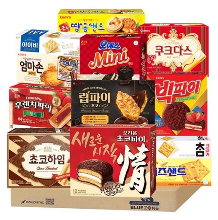 韓国人気パイ12種セット(チョコパイ468+オイエス192+ビッグパイ216+フレンチパイ192+リップパイ88+ママソンパイ127+地サン70g+チサン60g+チャンク56g+アイビー58g+チョコ