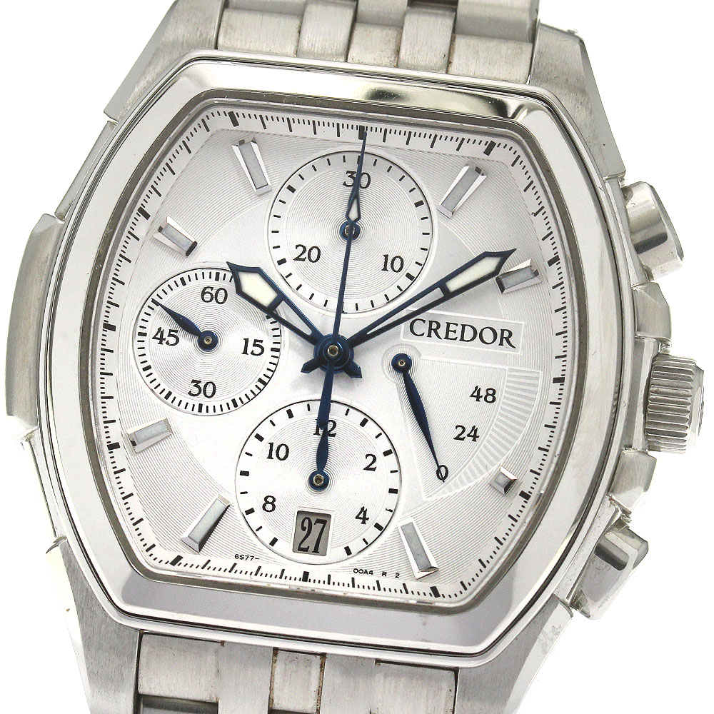 セイコー SEIKO 6S77-00A0/GCBK993 クレドール パシフィーク クロノグラフ 自動巻き メンズ _849279【中古】
