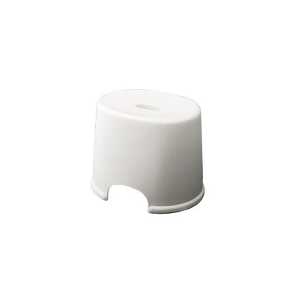 20セット シンプル バスチェア/風呂椅子 250 ホワイト すべり止め付き 材質：PP HOME＆HOME