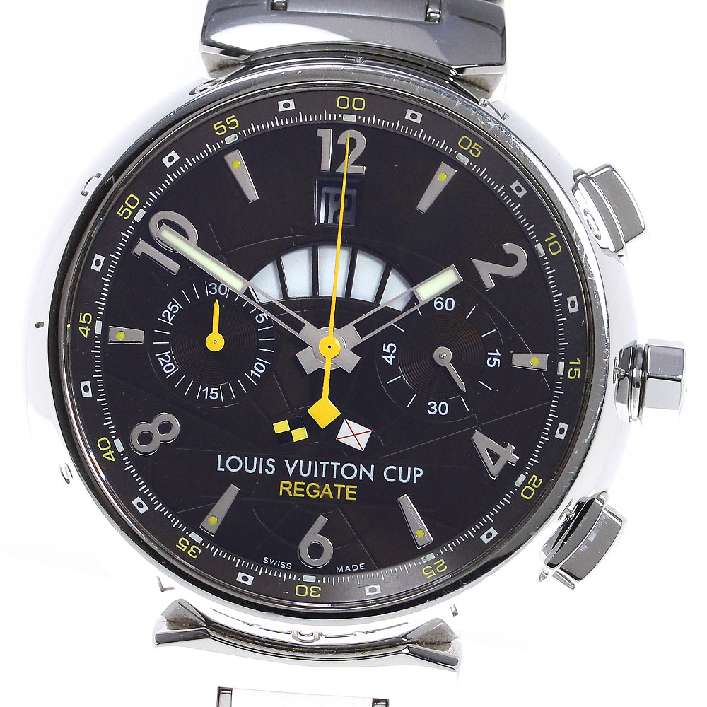 訳あり ルイヴィトン LOUIS VUITTON Q1021 タンブール ルイヴィトンカップ レガッタ フライバッククロノグラフ 自動巻き メンズ _826547【中古】