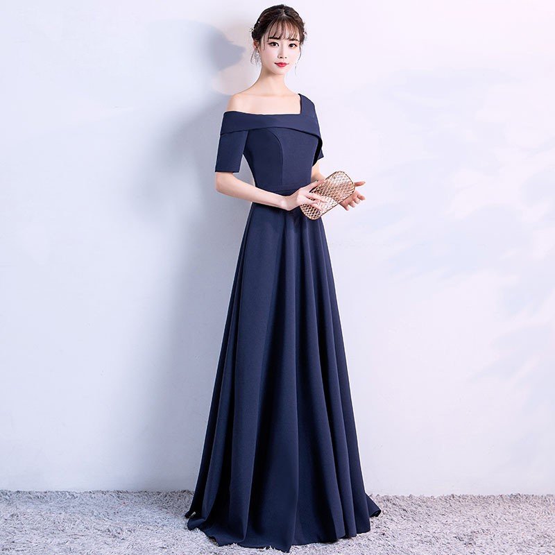 カラードレス コンサート 安い パーティードレス 演奏会 結婚式 フォーマルドレス 二次会 花嫁 ロングドレス 発表会 ブライズメイドドレス 半袖 披露宴 3色選択