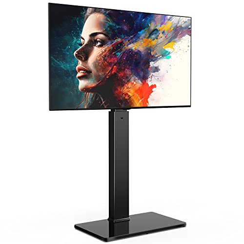 色：ブラック FITUEYES テレビスタンド 壁寄せテレビスタンド 高さ調節可能 ラック回転可能