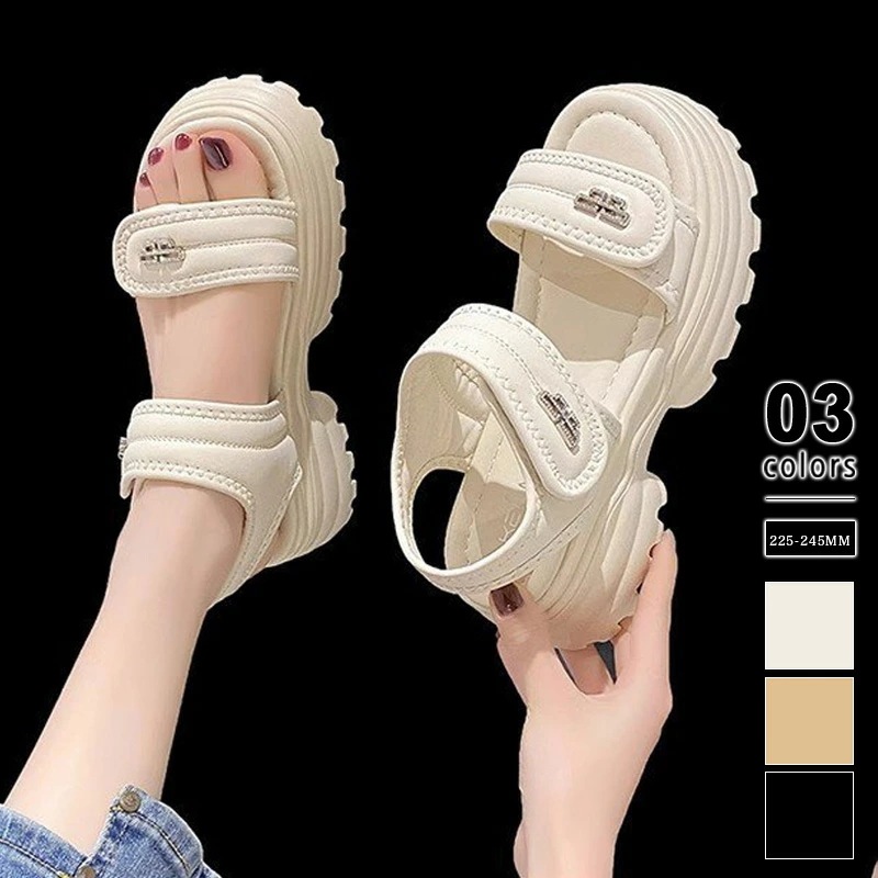 [迅速な配達][限時割!引!]スポーツサンダル サンダル 厚底 レディース ベルクロ 厚底サンダル スポーツ ベルクロサンダル 厚底スポーツサンダル 疲れない 軽量 歩きやすい きれいめ かかとあり