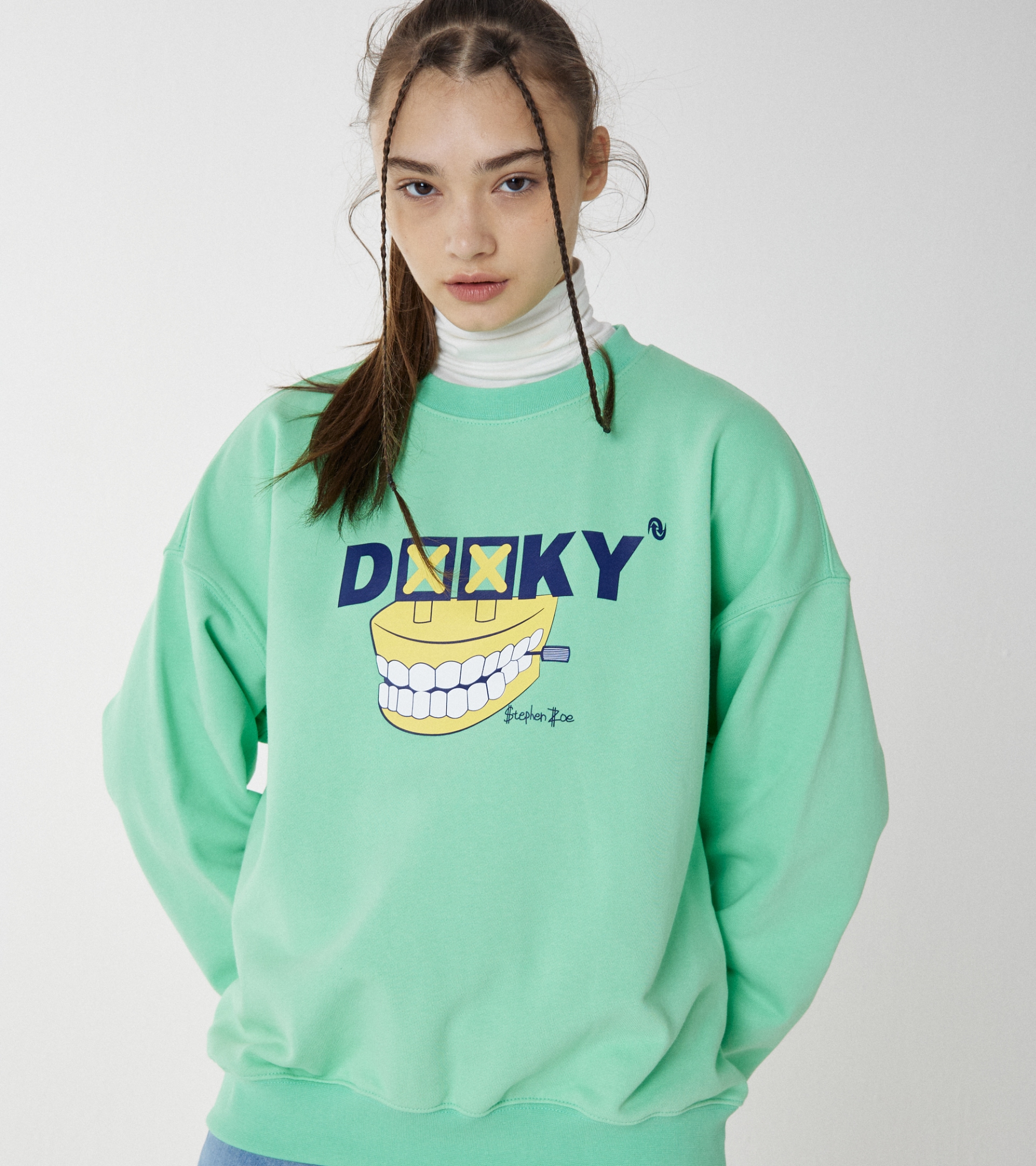 韓国 kpop DENTURES SWEAT SHIRT MINT (ily:1 アイリーワン nayu ナユ)