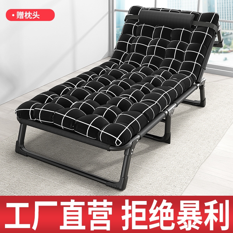 卸売折りたたみシートシングルベッド家庭用簡易昼寝ベッドオフィスアウトドア昼寝キャンプベッド多機能リクライニング