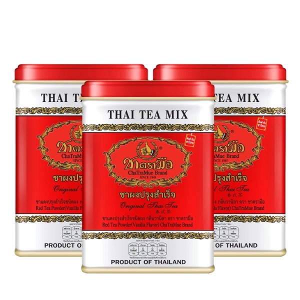 THAI TEA MIX ChaTraMue Brand Original Thai Tea 1 Bottle(50 pieces) x 3-Packs