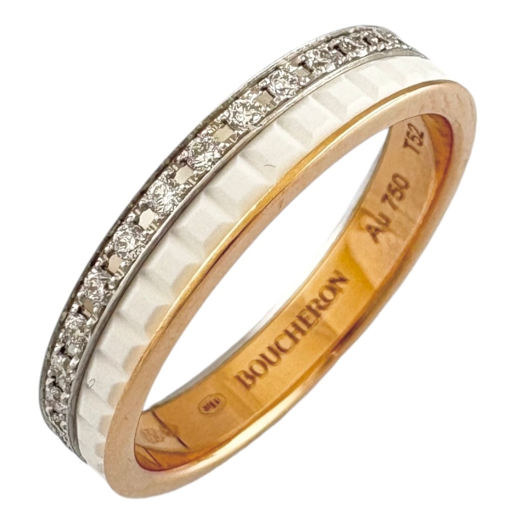 Boucheron キャトルリングT52 指輪 美品 BOUCHERON QUATRE CLASSIQUE RING Large JRG0025759 M33548 Size T59