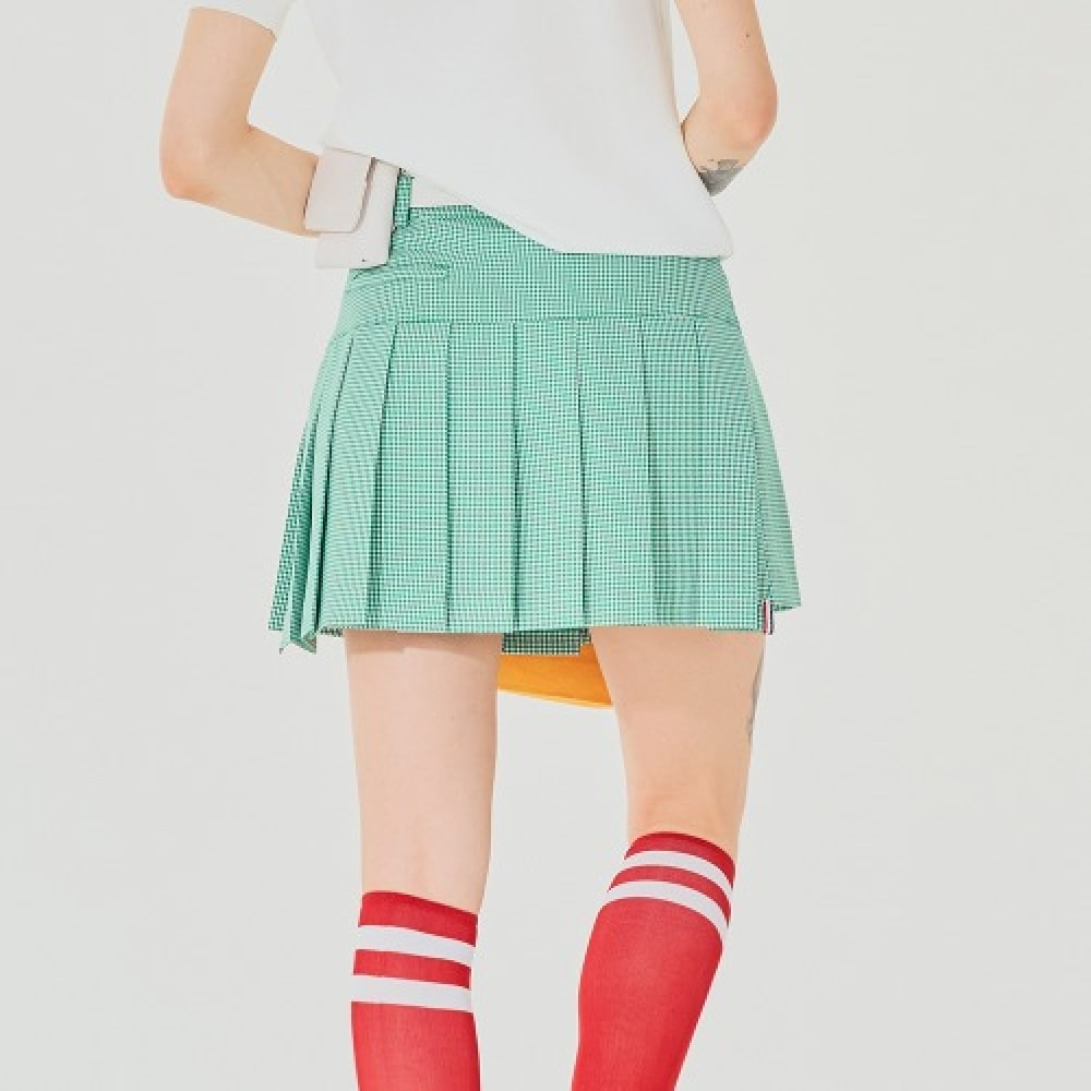 BENECIA12 SS グリーンチェックスカート [xs着用]