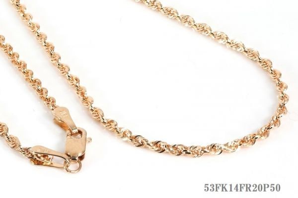 14金製 極太 カットフレンチロープチェーン ネックレスFOCタイプ/2.0:5