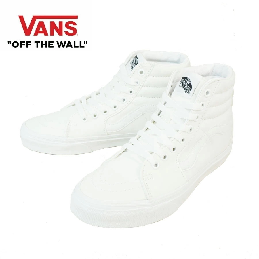 バンズ VANS ヴァンズSK8-HI CANVASスケートハイ スケーターハイ キャンバスTRUE WHITE トゥルーホワイトハイカット スケートシューズ