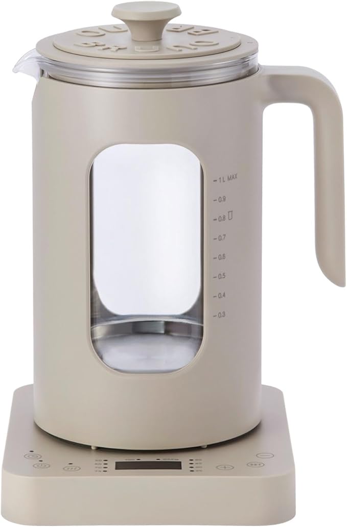 ブルーノ 温度調節 マルチケトル ウォームグレー マルチ電気ケトル 保温機能付 予約機能付 湯煎調理 ゆで卵調理 茶こし 湯せんカップ たまごホルダー かわいい おしゃれ BOE103-WGY 776 7,855円