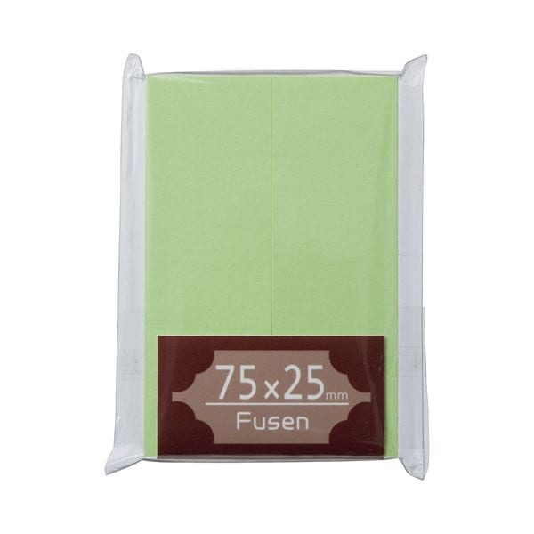 (まとめ) TANOSEE ふせん 75×25mm うぐいす 1パック（2冊） (×50セット)