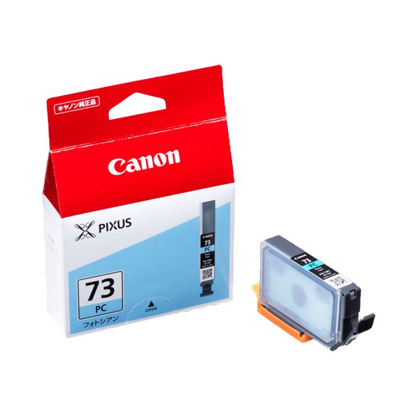 (まとめ) キヤノン Canon インクタンク PGI-73PC フォトシアン 6397B001 1個 (×10セット)