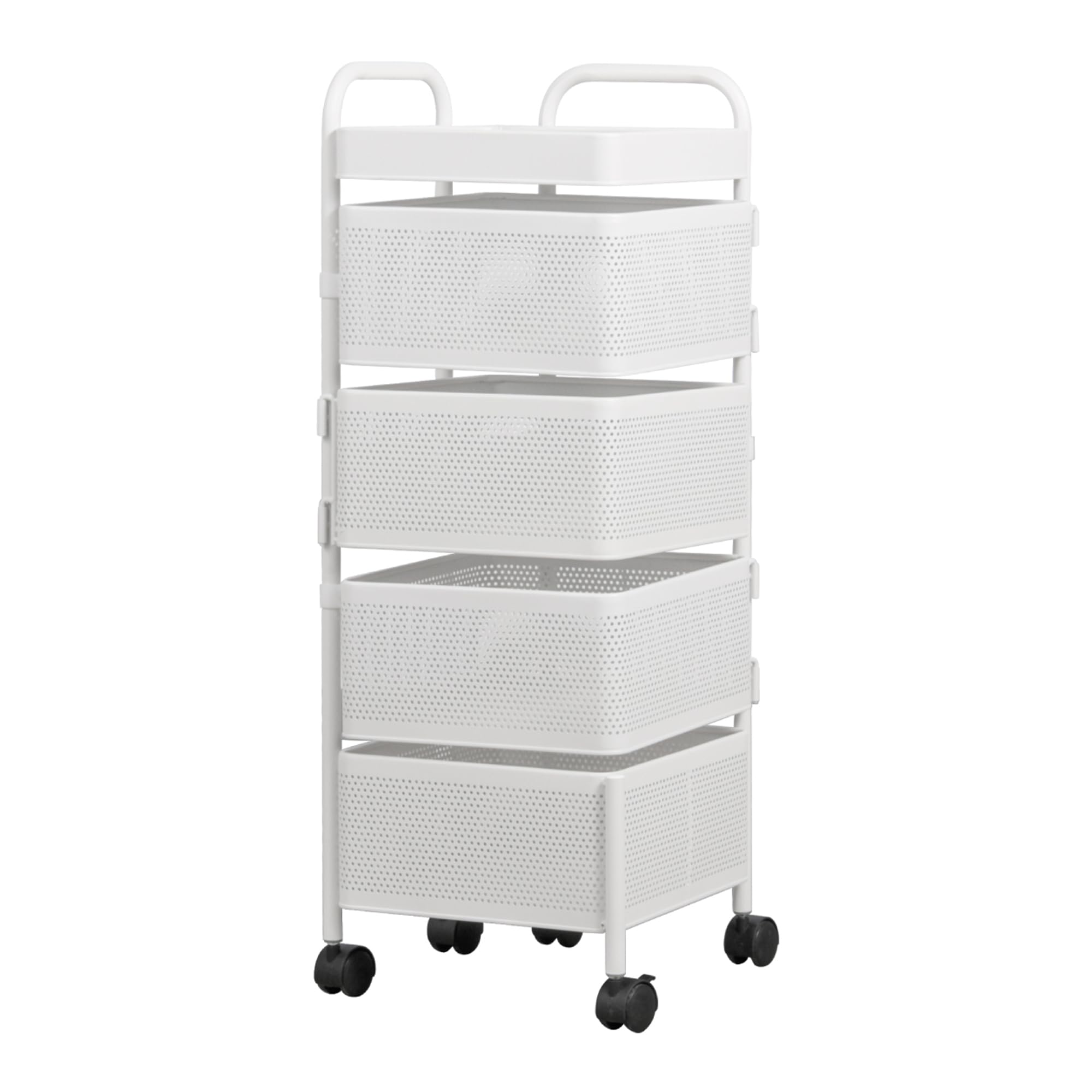 キッチンワゴン キャスター付き 4段 天板付き 360可動 大容量 通気性 収納ワゴン 収納ボックス キッチン収納 キャスターワゴン キッチンカート おしゃれ 新生活 一人暮らし