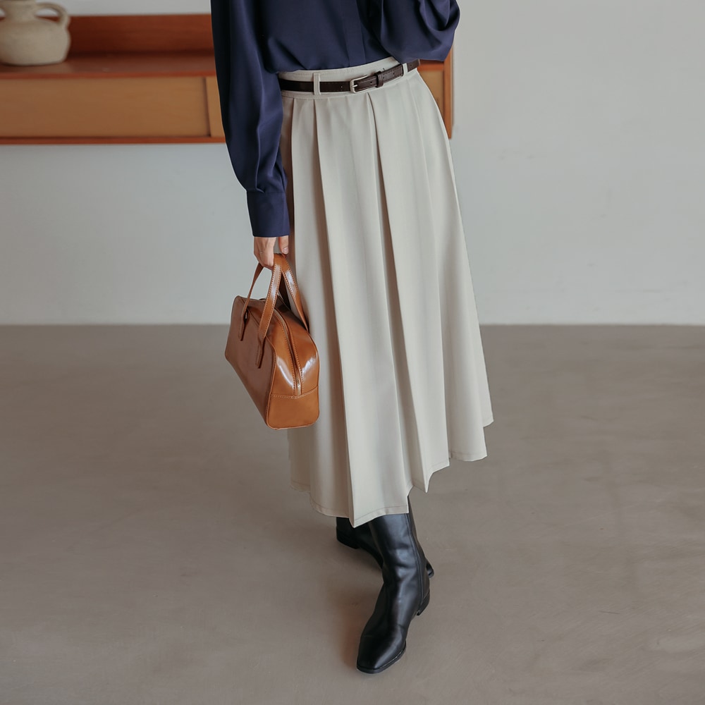 メリーズベルトセットプリーツロングスカート