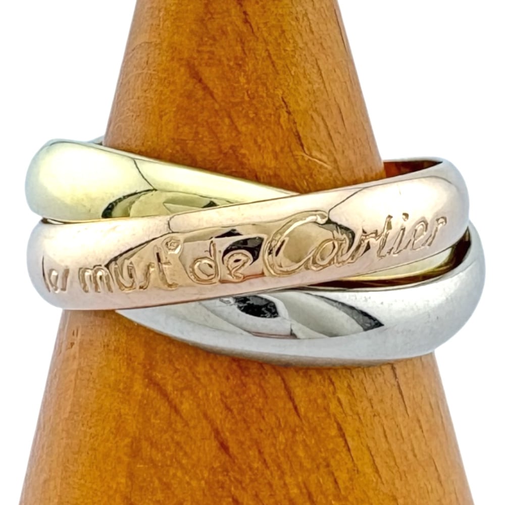 カルティエ トリニティ リング 指輪 9.5号 18金 K18イエローゴールド CARTIER 中古 美品