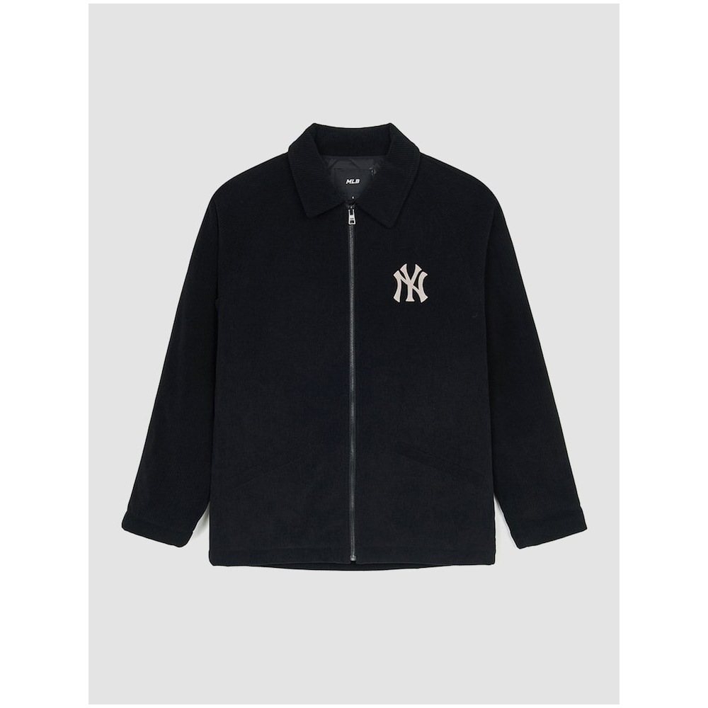 MLB コーデュロイバーシティジップアップシャツ NY (ブラック) QHHC3AWSV0146-50BKS