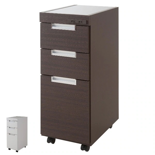 キッチンカウンター スリムカウンター ステンレストップ 幅30.5cm キッチンワゴン キッチン 収納 キッチンラック スリム キッチン収納 ワゴン 隙間 すき間 省スペース 白 ブラウン