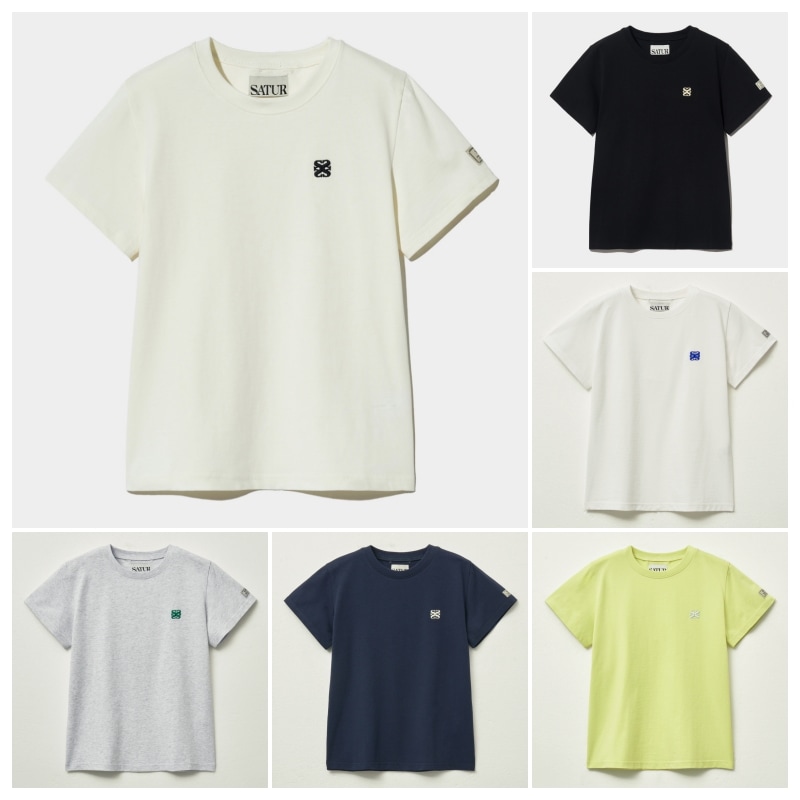 【SATUR】 (W) CLASSIC SMALL LOGO T-SHIRT : 6COLORS