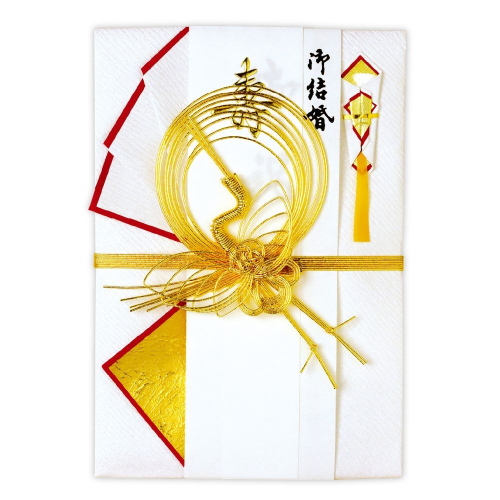 （まとめ買い）ササガワ 新金封 祝用 特大判 ご祝儀袋 婚礼 結婚式 1枚入 27-5610 [x5]